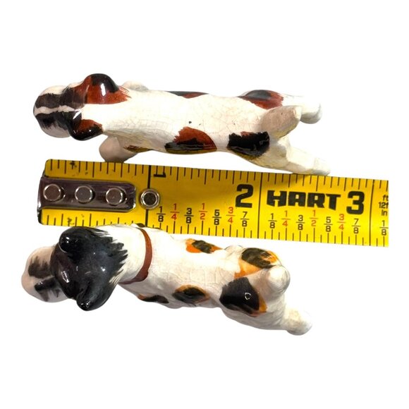 Vintage Japanese Lot 2 Miniature Scottie Terrier Dog Hand Painted Figurine Japan - Picture 6 of 10
